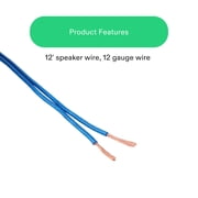 onn 12' 12 Gauge Speaker Wire for Car or Home Speakers