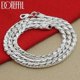thumbnail image 1 of Collar con colgante de plata de ley 925 con forma de corazón y trébol de cuatro hojas con número de la suerte 5, cadena de 18 pulgadas para mujer, joyería de boda, 1 of 5