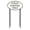 thumbnail image 4 of 10" x 18" Large Oval Guest Parking Only Statement Plaque Sign with Lawn Stakes - Green/Gold, 4 of 4