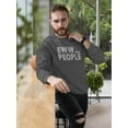 thumbnail image 2 of Old Glory Mens Eww People Funny Antisocial Long Sleeve Graphic Sweatshirt, 2 of 6