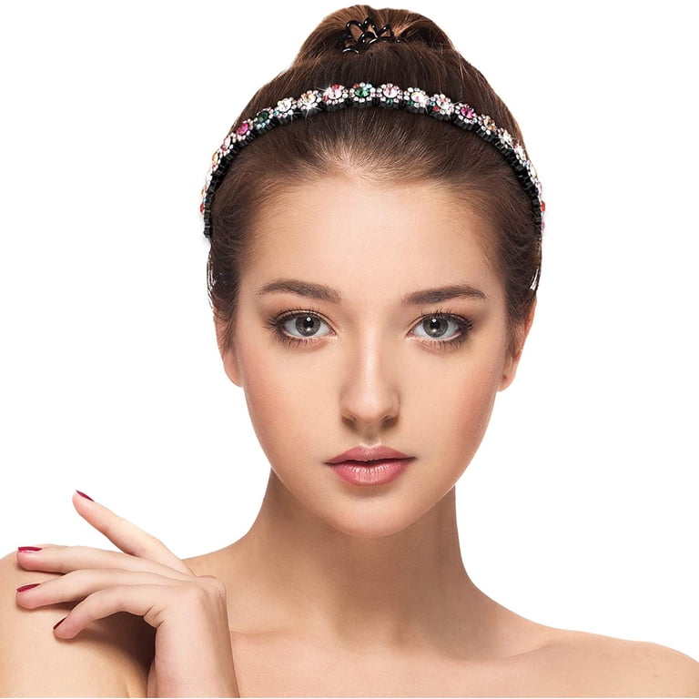 GIXUSIL 6 Pieces Elastic Rhinestone Beaded Headband, Non  display picture 1