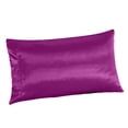 thumbnail image 1 of Funda de almohada de satén de color liso, piel delicada - Tamaño estándar: 20 x 30'', 1 of 8