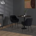 thumbnail image 2 of HOMCOM Dining Chairs Set of 2, Upholstered Kitchen Chairs with Backrest, 2 of 10