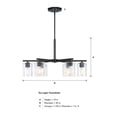 thumbnail image 3 of Haven 6-Light Matte Black Transitional Shaded Chandelier for Entryways, 3 of 12
