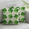 thumbnail image 2 of Nawypu 4 Leaf Shamrock St Patricks Day Throw Pillow Cover Clovers Cushion Case for Sofa Couch &nbsp;2pc, 2 of 6