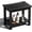 Black, variant on Kaleemen Shower Bench with Storage Shelf, Waterproof & Non-Slip Design Shower Stool for Bathroom, Living Room,Teak Color