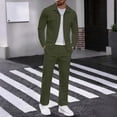 thumbnail image 6 of Miqool Mens 2 Piece Corduroy Outfits Lapel Button Up Shirt Elastic Waist Long Pants Matching Set Casual Shirt and Pants Set S‑3XL, 6 of 6