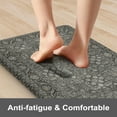 thumbnail image 3 of Anti Fatigue Fall Kitchen Mats, Boho Distressed Kitchen Floor Mats 17"x47"+17"x29", Non Slip Waterproof Kitchen Rugs, Padded Comfort Standing Mats for Laundry, Office, Sink, Desk Orange Multi, 3 of 6