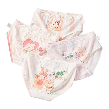 Cathalem Baby Kids Underwear Breathable Cotton Panties Toddler Girls Undies Soft Assorted Briefs 2-4Years