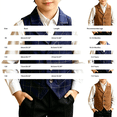 thumbnail image 3 of Boys Cowboy Western Vest Slim Fit Vintage Casual Waistcoat with Pockets Boys' Plaid Formal Suit Vest Kids Checkered Waistcoat, 3 of 4