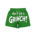 thumbnail image 4 of Dr. Seuss The Grinch Don't Be a Grinch Men's Button Fly Boxer Lounge Shorts MF22BX54, 4 of 7
