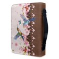 thumbnail image 3 of HELLHERO Hummingbird Cherry Blossom Pattern Bible Carrying Case for Christian Prayer Church, Protective Bible Book Carry Bag PU Leather Waterproof Bible Cover, 3 of 12
