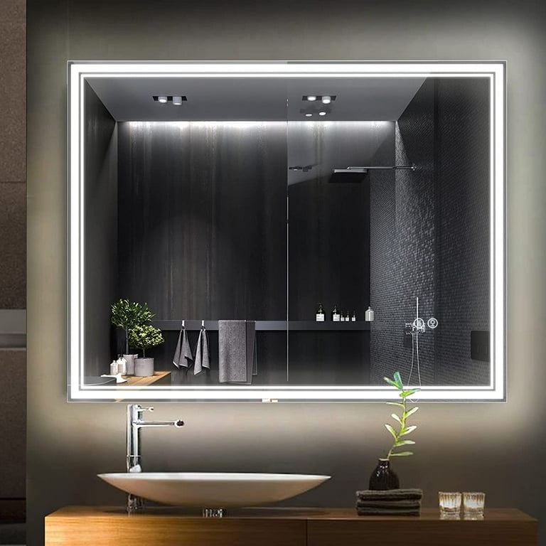 Touch screen 2024 mirror with lights