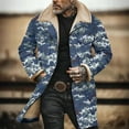 thumbnail image 2 of ZTKWD Mens Western Cowboy Jacket Vintage Jacket Long Trench Coats Zip Up Plush Collar Cowboy Peacoat Retro Tops, 2 of 4