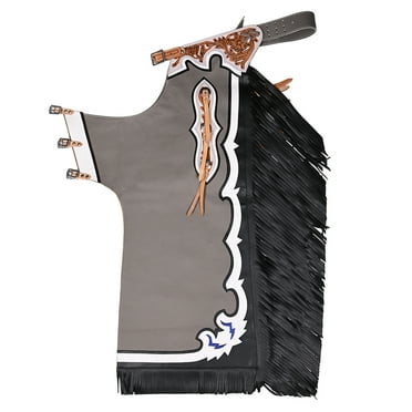 Hilason Handmade Genuine Leather Chaps Adult Handtooled Rodeo Bull Riding
