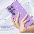 thumbnail image 2 of Compatible with Samsung Galaxy S24 Ultra Case, Clear Glitter Sparkle Soft TPU Shockproof Protective Cute Slim Thin Bling Sparkly Phone Cases Cover for Women Girls,Purple, 2 of 7