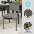 thumbnail image 4 of Martha Stewart Set of 2 Indoor-Outdoor Stackable Patio Dining Chairs in Gray Rattan Wicker, 4 of 11