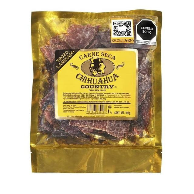 Carne seca Chihuahua Country trozo laminado de res 100 g