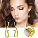 thumbnail image 3 of Pendientes dorados para mujer con diseño del zodiaco, joyería de moda, 3 of 8