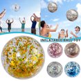 thumbnail image 3 of 24"/16" Large Inflatable Glitter Pool Beach Ball for Summer Beach Pool Party, 3 of 6
