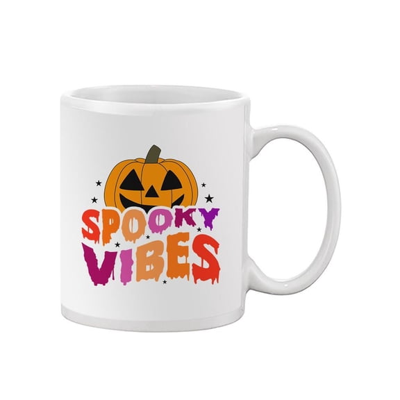 Spooky Vibes. Retro Pumpkin Mug - Image by Shutterstock,