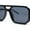Matte Black - Black, variant on Super Hipster Squared Rectangle Racer Gentlemens Sunglasses Brown - Black