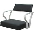 thumbnail image 3 of Carolina Extra Tall 34" Swivel Metal Bar Stool - Gray Vinyl - White Frame, 3 of 3