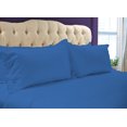 thumbnail image 2 of BedDecor 600 Thread Count Moroccan Streak 3 Piece Solid (Medium Blue, Full/Queen) 100% Egyptian Cotton Base Duvet Cover Set, 2 of 5