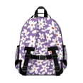 thumbnail image 3 of Purple Daisy Flower White Blooms Pattern Backpack for School,Cute School Bag,Schoolbag with Adjustable Shoulder Straps & Padded Back,15.25"x11.5"x5.25", 3 of 5