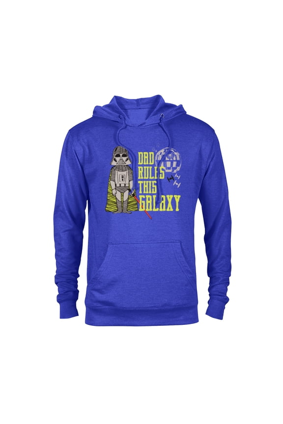Cute Darth Vader Dad Rules This Galaxy - Pullover Hoodie for Adults - Customized-Royal
