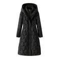 thumbnail image 4 of Winter Coats for Women Long Waist Defining Detachable Hood Winter For Warm Oversized Quilted Coat With Removable Windproof Thermal Outerwear For Cold Weather Winter Jackets for Women, 4 of 4
