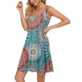 thumbnail image 2 of OutfitShow Women Summer Spaghetti Strap V-Neck Loose Beach Cover Up Dress with Pockets Sleeveless, 2 of 4