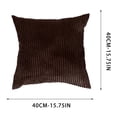 thumbnail image 3 of JilgTeok 1 Packs Solid Color Corn Stripe Cushion Cover Corduroy Sofa Pillow Case Modern Home Decor Throw Pillow Cover for Living Room Bedroom Cozy Accent, 3 of 7