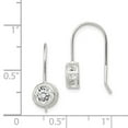 thumbnail image 2 of White Sterling Silver Earring Drop & Dangle Women'S Cubic Zirconia CZ Clear 22 mm 7, 2 of 2