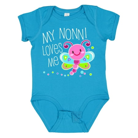 

Inktastic My Nonni Loves Me- Cute Dragonfly Gift Baby Boy or Baby Girl Bodysuit