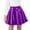Purple, variant on Lutiedan Girls Metallic Skater Skirts Shiny Flared Holographic Skort with Built-in Shorts Sparkly Party Pleated Skirt Size 4-14