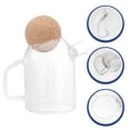 thumbnail image 2 of 1pc Cork Glass Tea Kettle Thick Glass Teapot Juice Jar Tea Pitcher for Home Use, 2 of 8