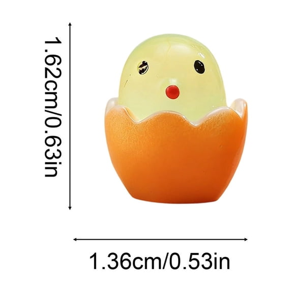 HOARBOEG 50Pcs Glow in The Dark Easter Chicks, Mini Light Up Chick Figurines for Easter Egg Stuffers & Basket Fillers, Cute Spring Garden Decor, Party Favors, 0.79in