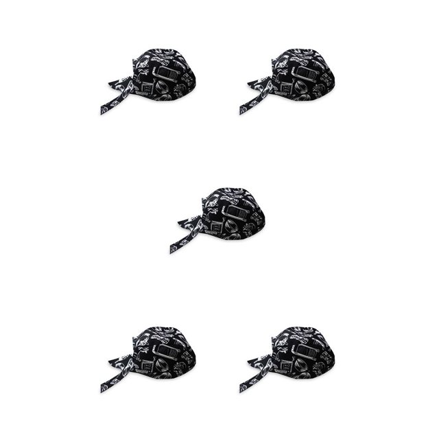 Guardurnaity Gorros de Chef para mujer y hombre con correa ajustable, gorro para cocinar, accesorio para Catering, vajilla negra para el hogar y la Vajilla Negra 5piezas