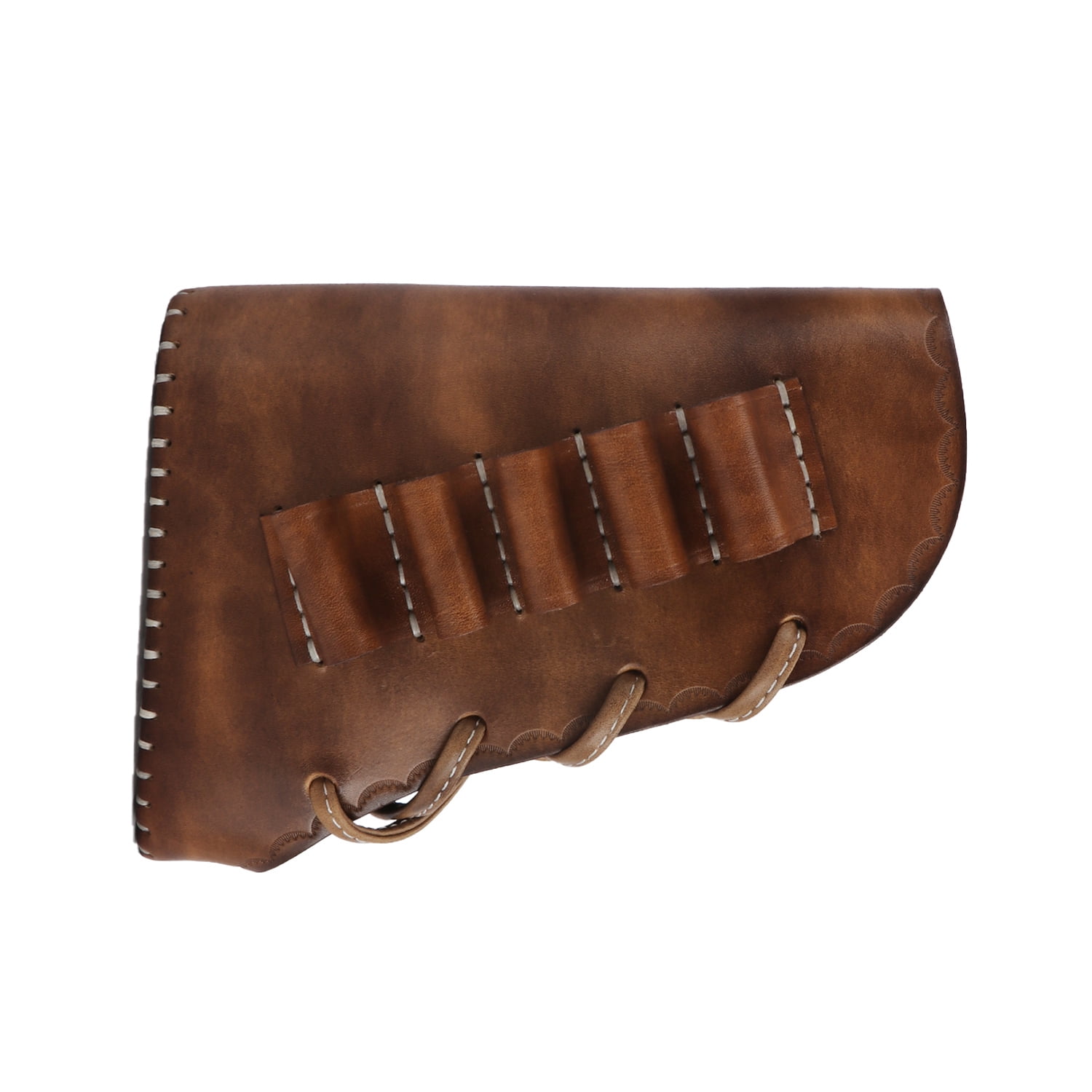 TOURBON Vintage Leather Recoil Pad Buttstock Cheek Rest with Shell