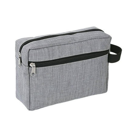 

Durable Double Layered Fabric For Travel Functional Toiletry Organizer Bag Gray16925