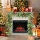 thumbnail image 4 of Decoraciones navideñas, adornos navideños, guirnalda de hiedra artificial, guirnalda de enredaderas colgantes artificiales, hojas de hiedra artificiales para decoración de mesa, enredaderas colgantes, 4 of 6