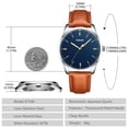 thumbnail image 3 of Men’s Quartz Watch with Large Face, Luminous Hands, Hardened Crystal Lens and Leather Strap Waterproof Water for Man | Ideal Gift for Him, 3 of 7