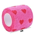 thumbnail image 5 of First Aid Bandage Wrap(Pink with Hearts),Self Adhesive Adherent Adhering Flex Bandage Grip Roll for Dog Cat Pet Horse(M), 5 of 5