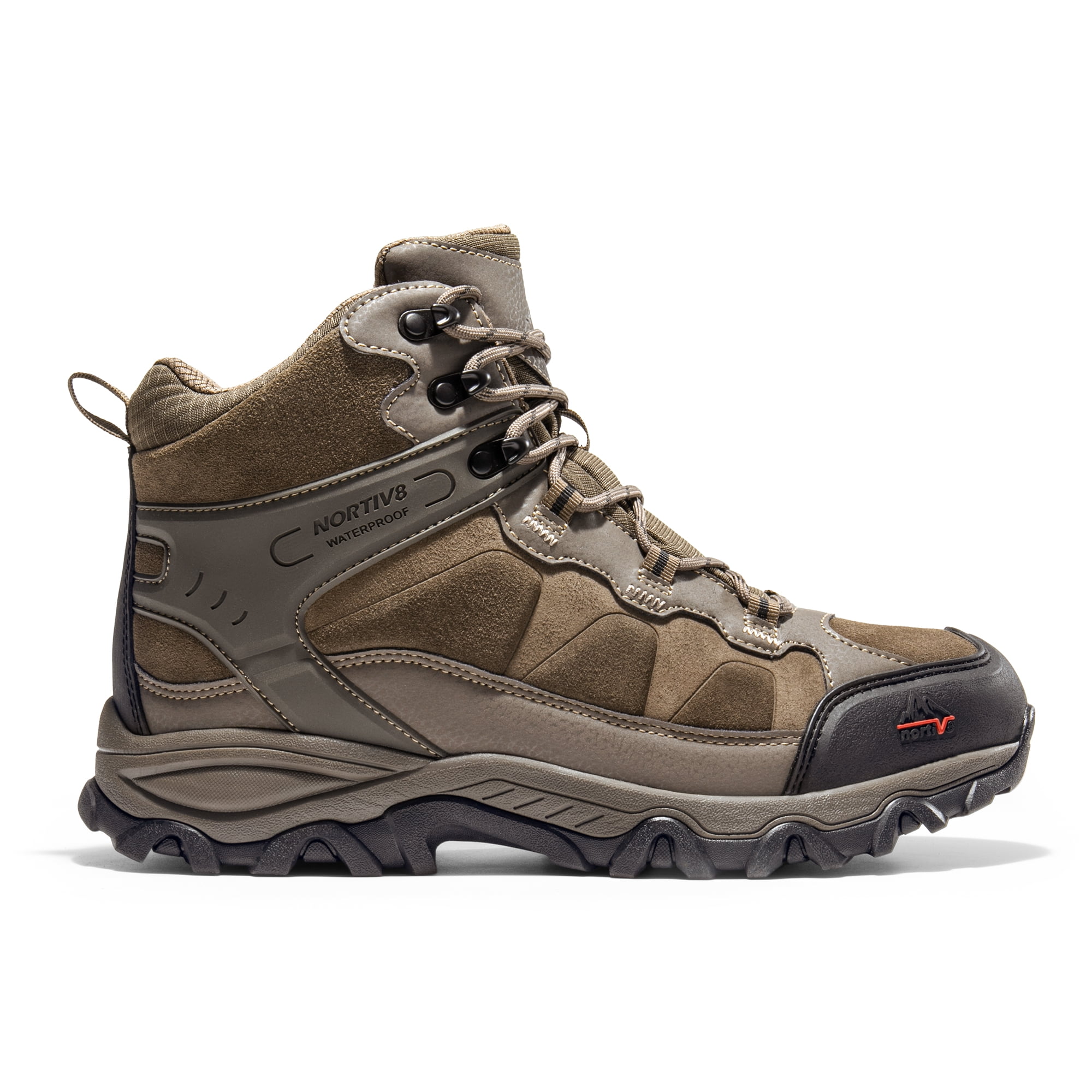 NORTIV 8 Men's Waterproof Hiking Boots Outdoor Mid Trekking Lightweight Mountaineering Shoes