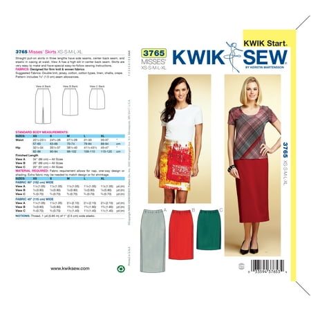 - Kwik Sew Pattern Skirts, (XS, S, M, L, XL)