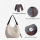 thumbnail image 3 of Los bolsos de lona sencillos son elegantes y versátiles. Blanco arroz, 3 of 5