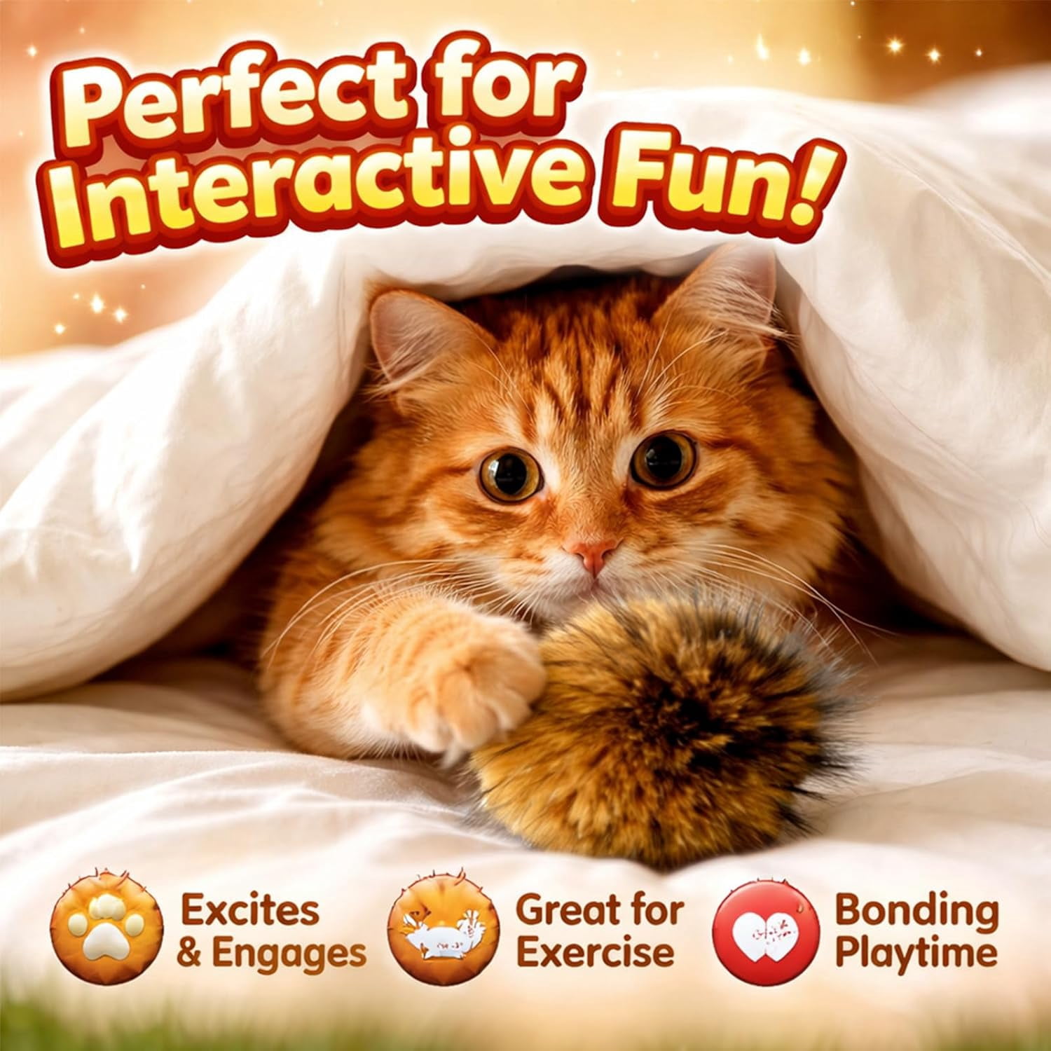 2026 New Cat Toy Faux Rabbit Fur Ball, Soft Rabbit Fur Catnip Balls,Fluffy Catnip Toy for Indoor Cats,Washable & Fun to Chase for Exercise and Bonding (#9)
