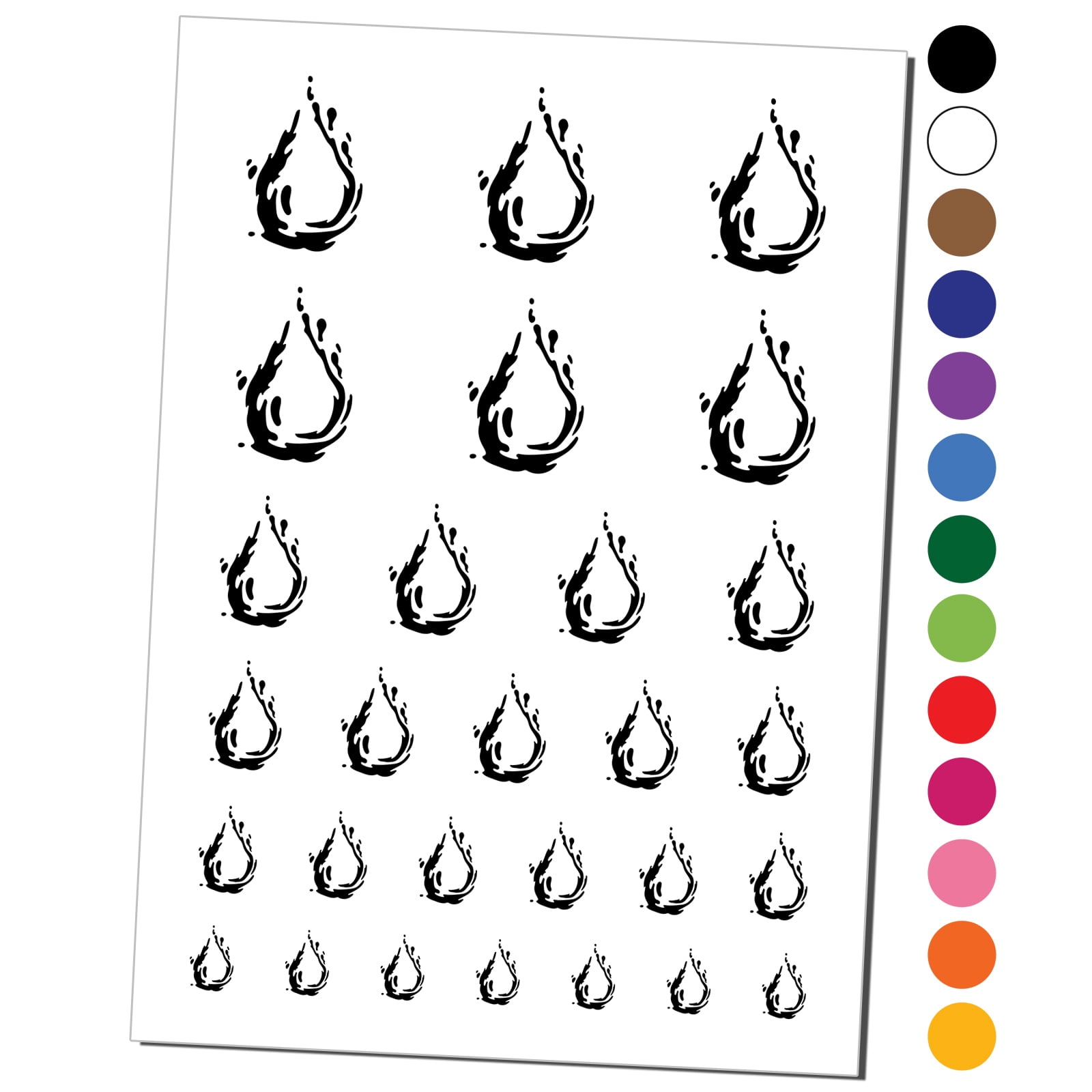 Water Drop Droplet Water Resistant Temporary Tattoo Set Fake Body Art