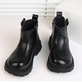 thumbnail image 4 of CYRBOKO Girls Ankle Boots, Non-slip Holiday Casual Winter Girls Booties Girls Shoes Black Size 2.5 (Big Kids), 4 of 7